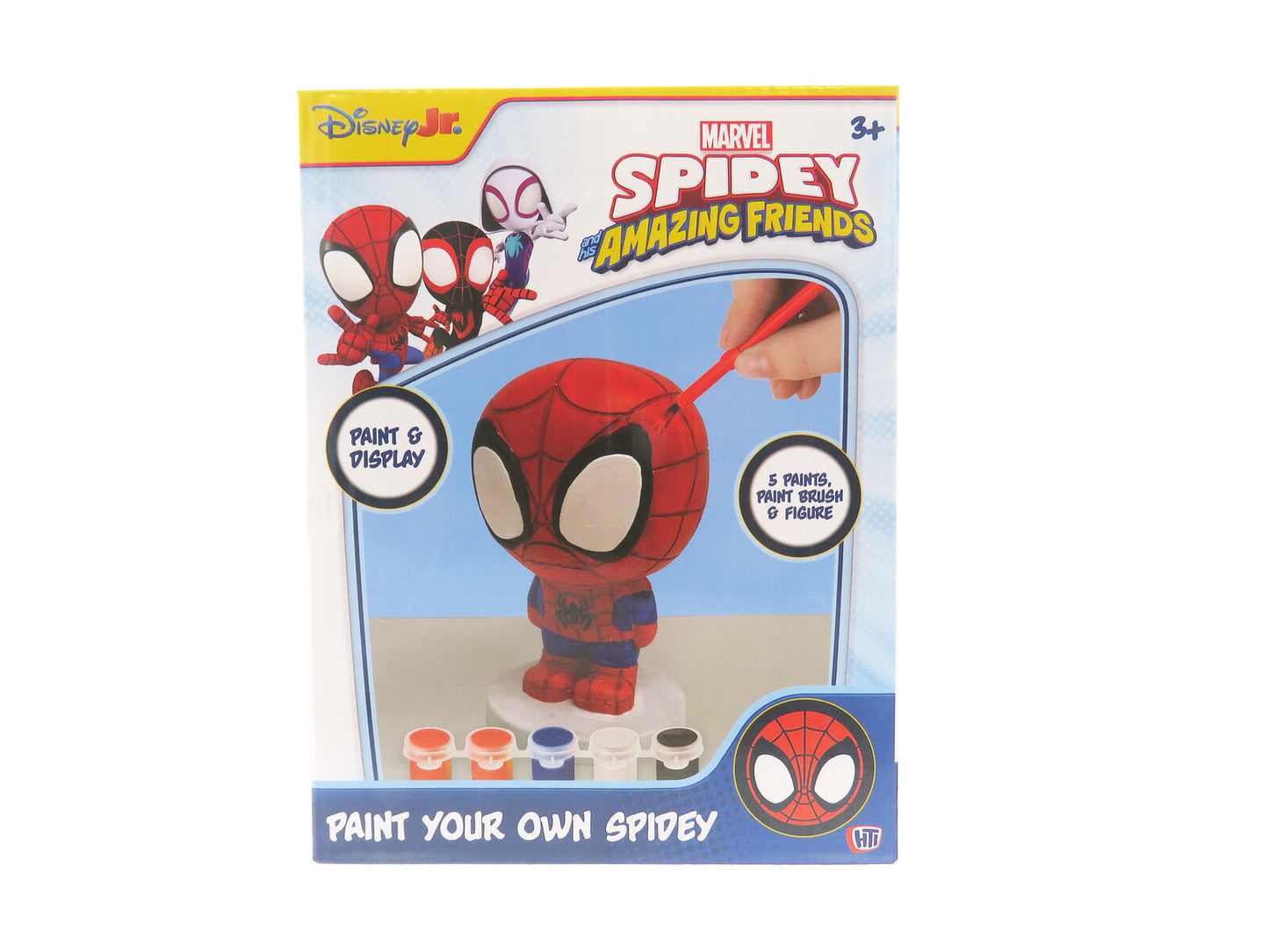 Spidey Gipsfigur zum Bemalen Kinder Bastelset mit 5 Farben und Pinsel