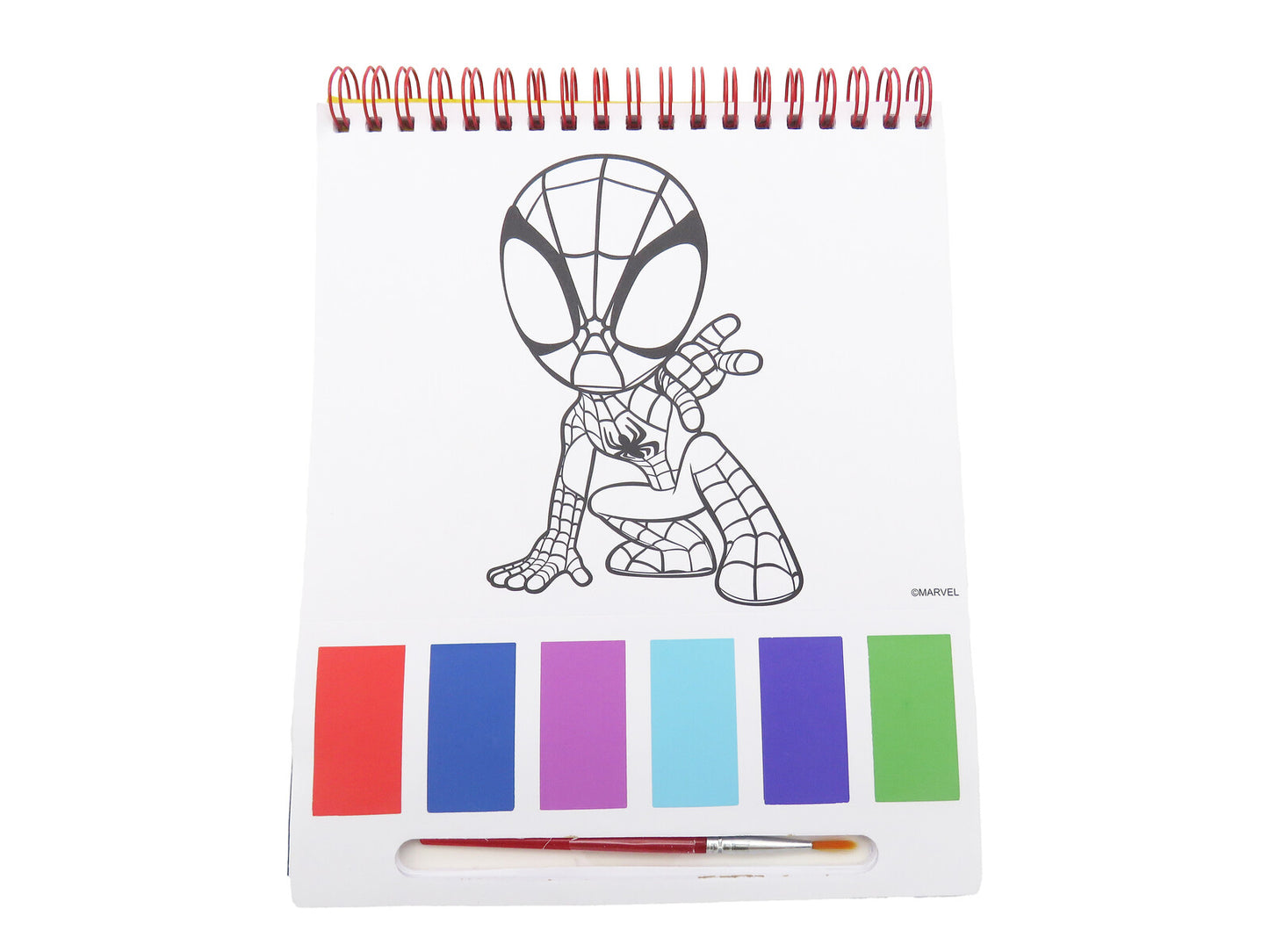 Spidey Malblock mit Wasserfarben 20 Blatt Zeichenblock mit Pinsel