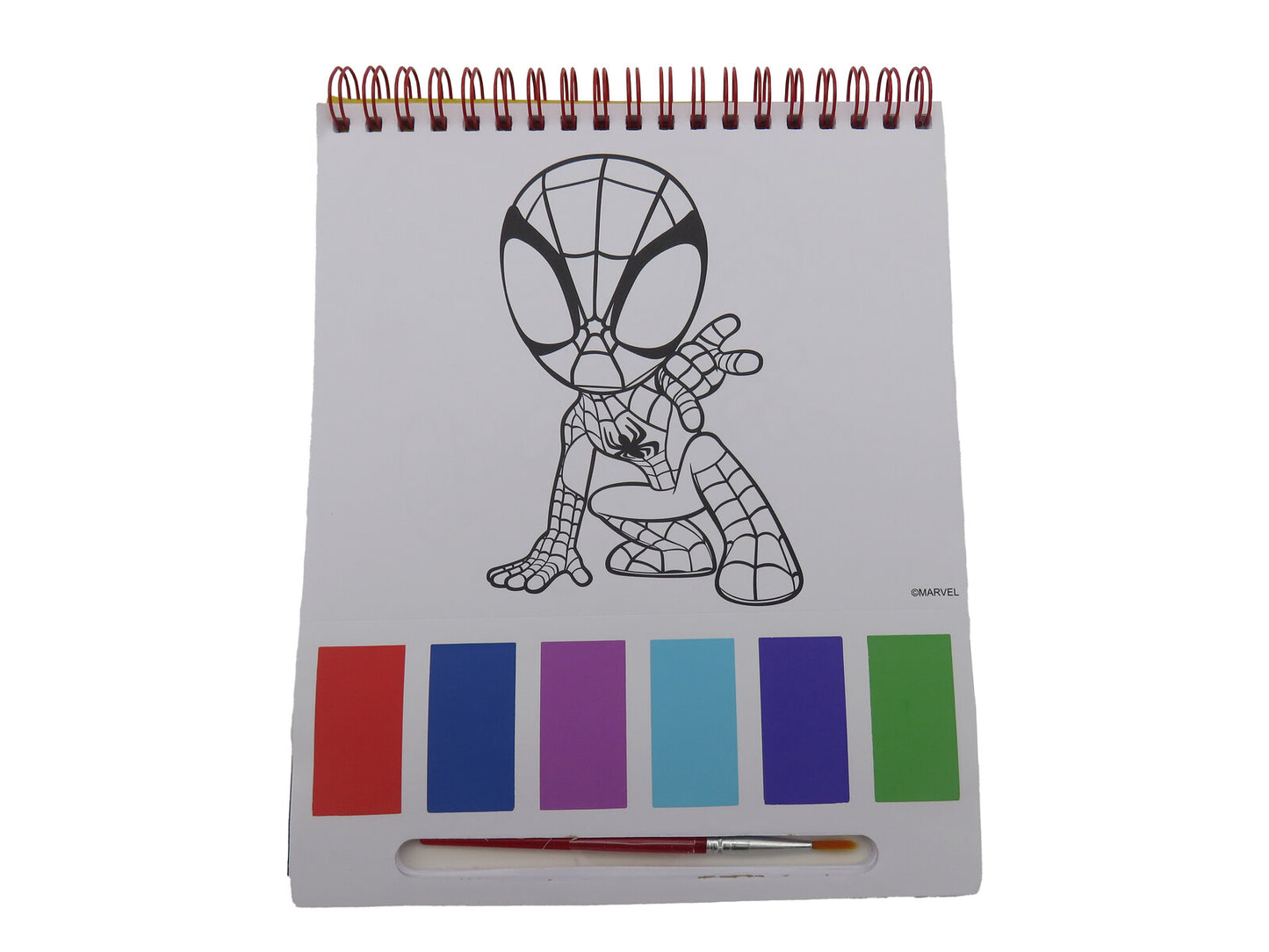 Spidey Malblock mit Wasserfarben 20 Blatt Zeichenblock mit Pinsel