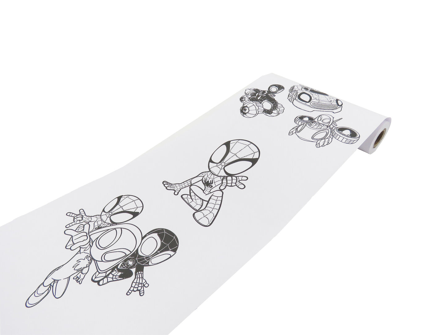 Spiderman Zeichenset Kinder Malstation mit 4 Markern 4 Buntstiften und Papierrolle