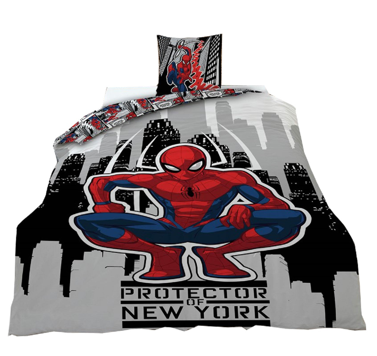 Marvel Spiderman Bettwäsche Set 140 × 200 cm mit Kissenbezug 65x65 cm