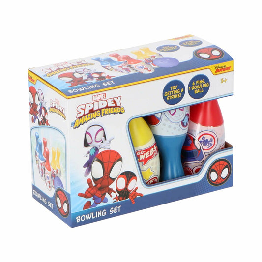 Spiderman Bowling-Set mit 6 Pins und 1 Kugel für junge Superhelden