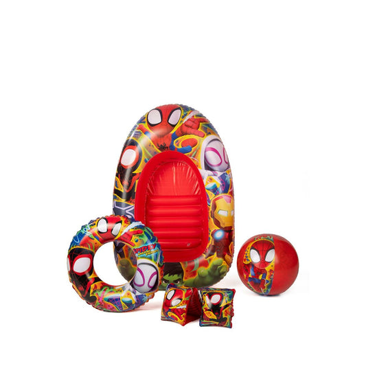 Spiderman Schwimmset mit Boot für Kinder 4-teiliges Set Ein Must-Have für den Sommer