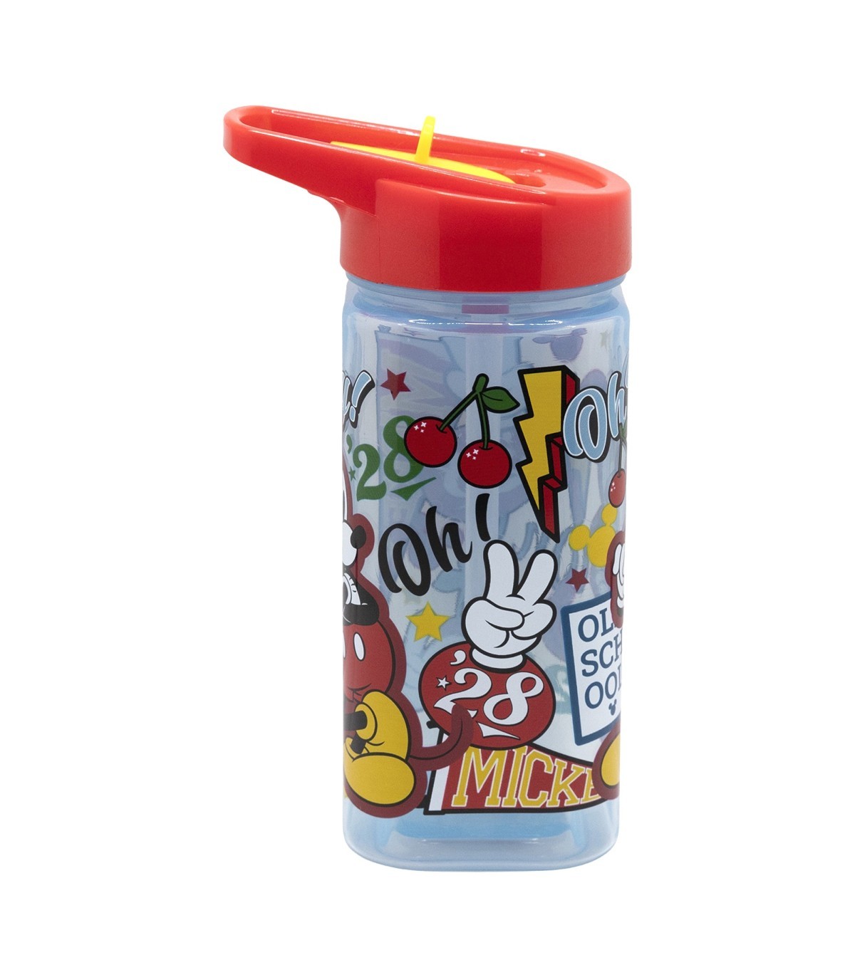 Disney Mickey Kinder Wasserflasche 510 ml eckige Trinkflasche für Schule Freizeit