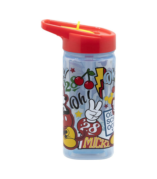 Disney Mickey Kinder Wasserflasche 510 ml eckige Trinkflasche für Schule Freizeit