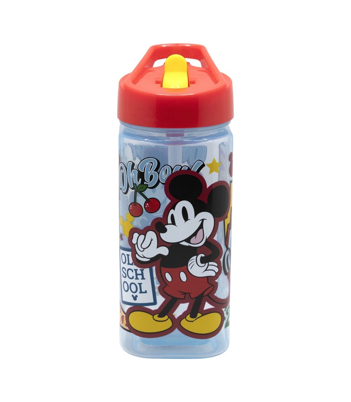 Disney Mickey Kinder Wasserflasche 510 ml eckige Trinkflasche für Schule Freizeit