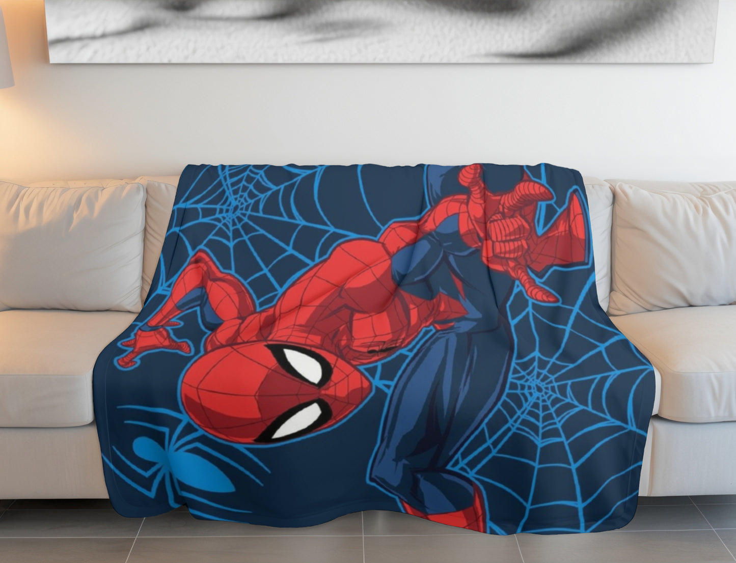 Spiderman Wohndecke – Weiches & leichtes Decke für Bett & Sofa (130x160 cm)