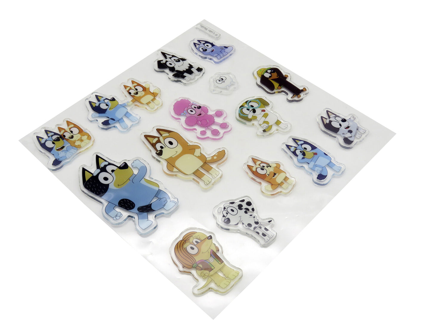 Bluey Gel Fenstersticker wiederverwendbare Fensterdeko für Kinderzimmer und glatte Flächen