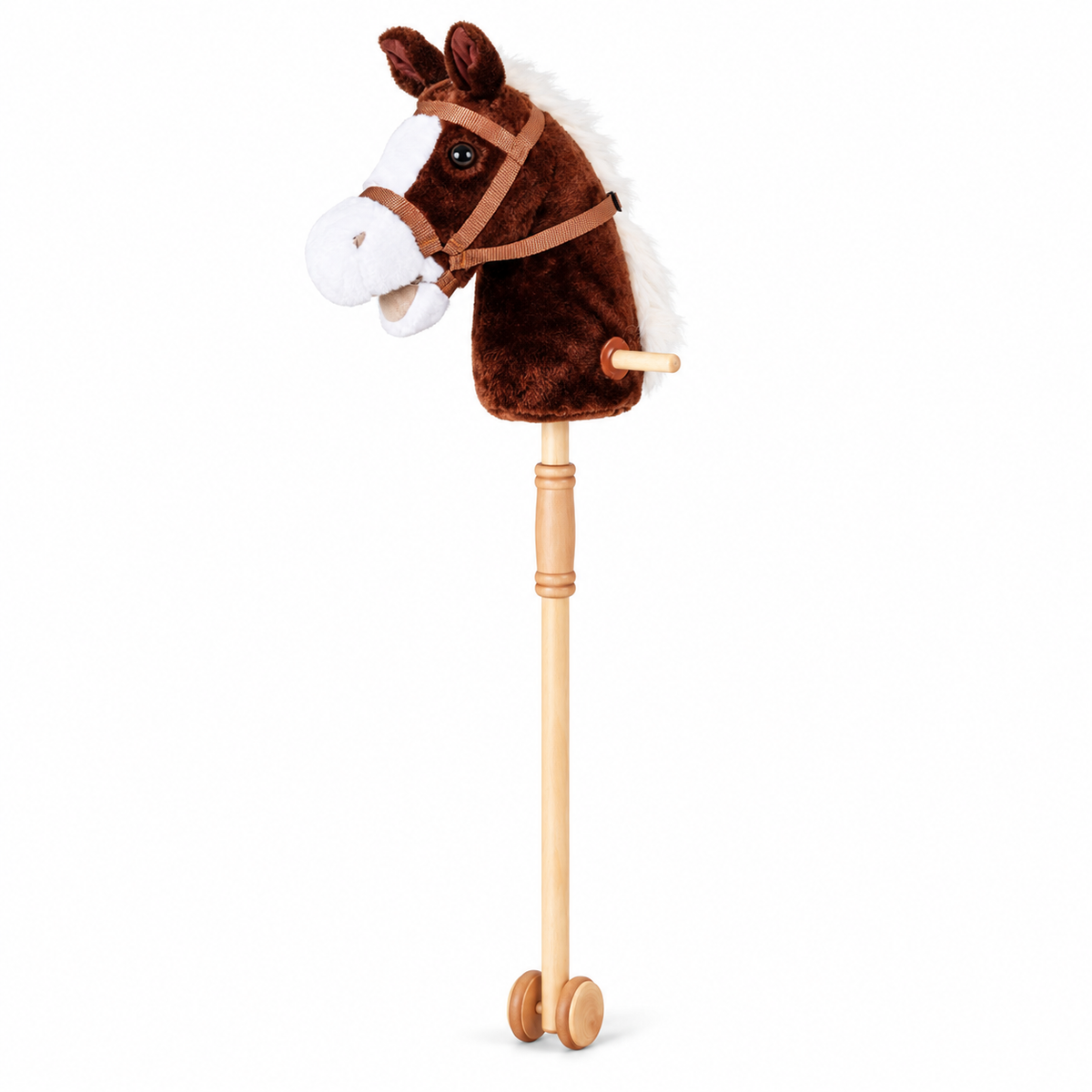 Steckenpferd Braun Kinder Spielpferd Reitspielzeug Rollenspiel 95 cm