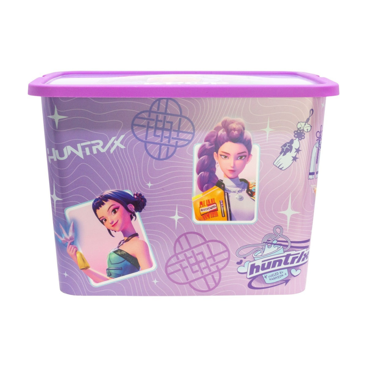 KPop HUNTRIX Aufbewahrungsbox 23 L Klickbox Ordnungsbox Violet für Kinderzimmer und Zuhause