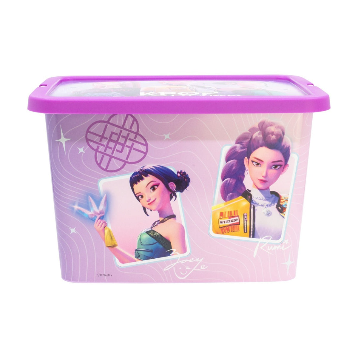 KPop HUNTRIX Violet Aufbewahrungsbox 7 L Ordnungsbox Klickbox für Spielzeug und Zubehör