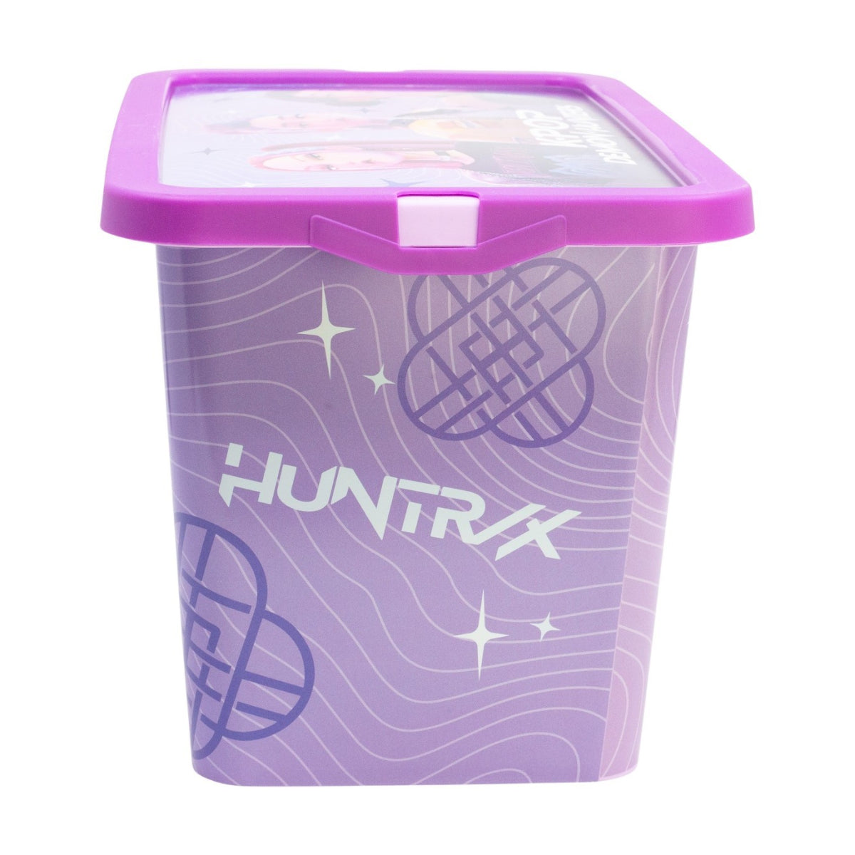 KPop HUNTRIX Violet Aufbewahrungsbox 7 L Ordnungsbox Klickbox für Spielzeug und Zubehör