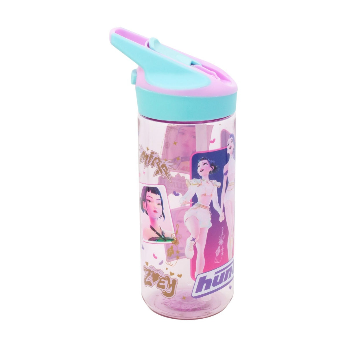 KPop Demon Hunters Trinkflasche 620 ml Kinderflasche mit Druckknopfverschluss und Trinköffnung