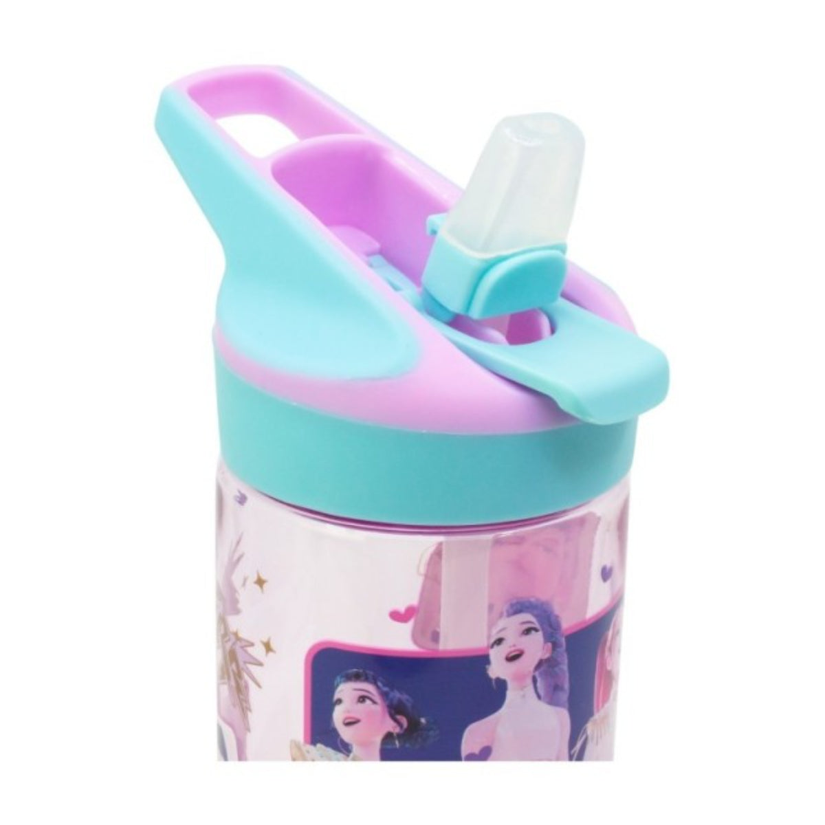 KPop Demon Hunters Trinkflasche 620 ml Kinderflasche mit Druckknopfverschluss und Trinköffnung