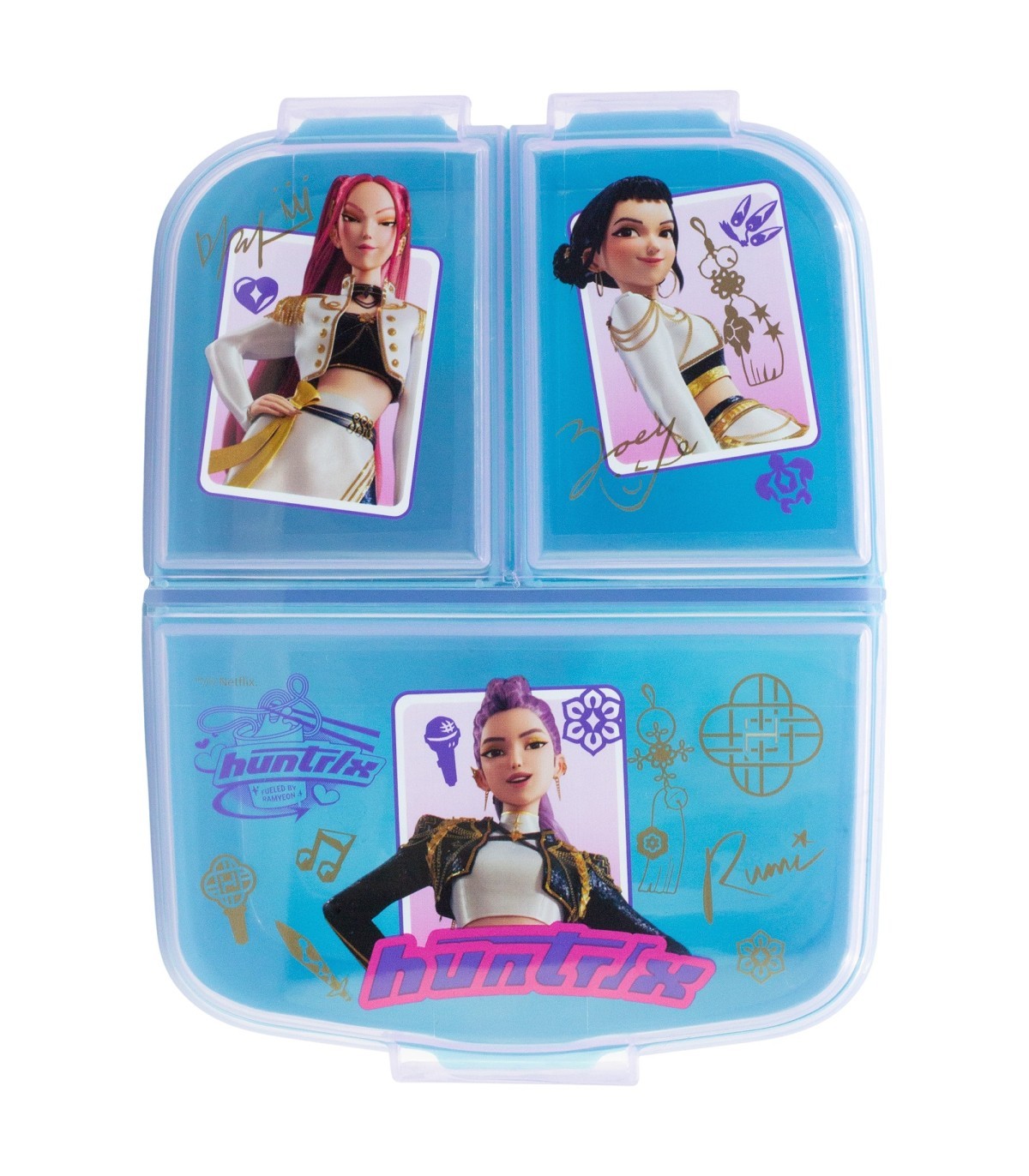KPop Demon Hunters Lunchbox Snackbox Brotdose 2156 ml für Snacks Pausenbrot und unterwegs
