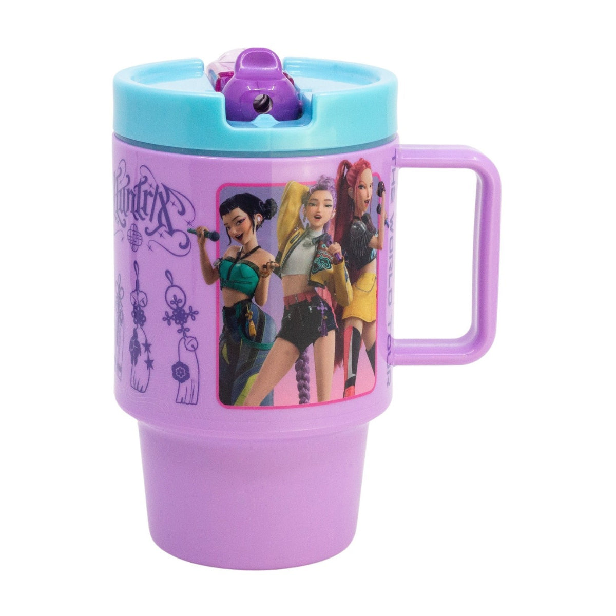 KPop Demon Hunters Becher 530 ml Kinder Trinkbecher für Schule Freizeit und Unterwegs