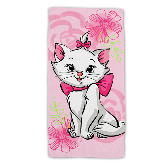 Disney Marie Cat Baumwolle Strandtuch Frottee Badetuch mit Premium Druck, 70x140 cm