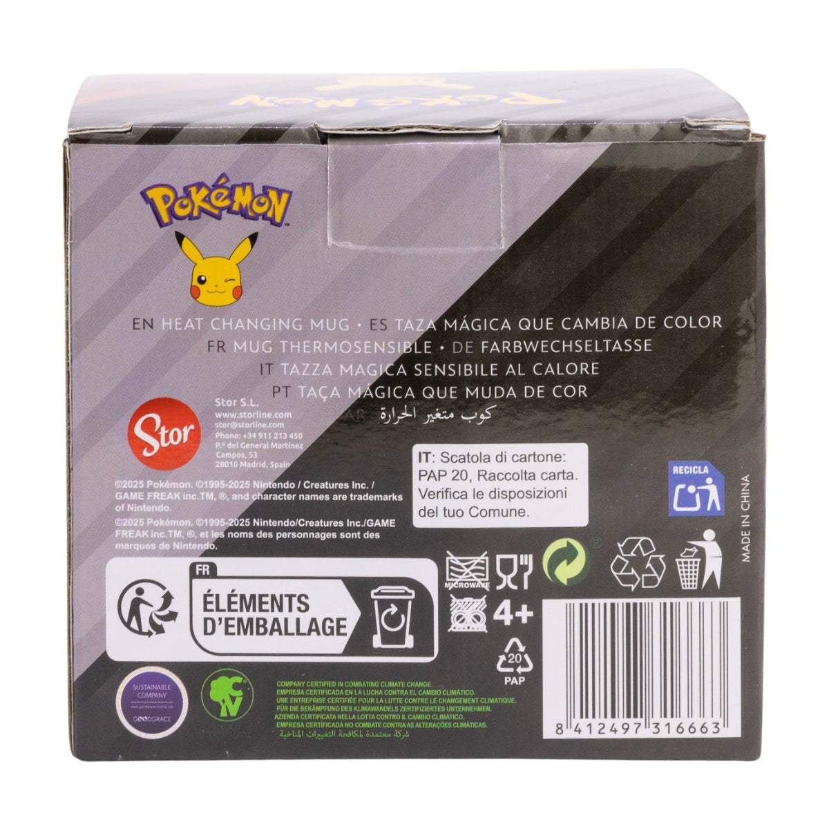 Pokémon Metal Meltdown Changing Color Mug 325 ml Keramik in Box Geschenkidee