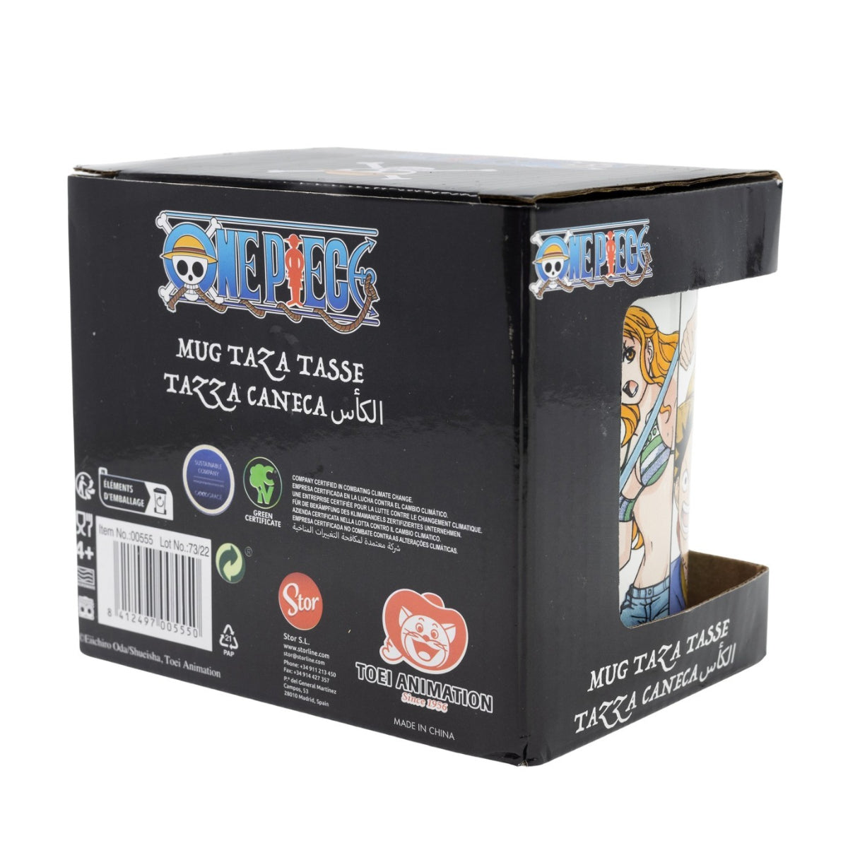 One Piece Crew Becher 325 ml aus Keramik in Geschenkbox für Kaffee Tee und Kakao