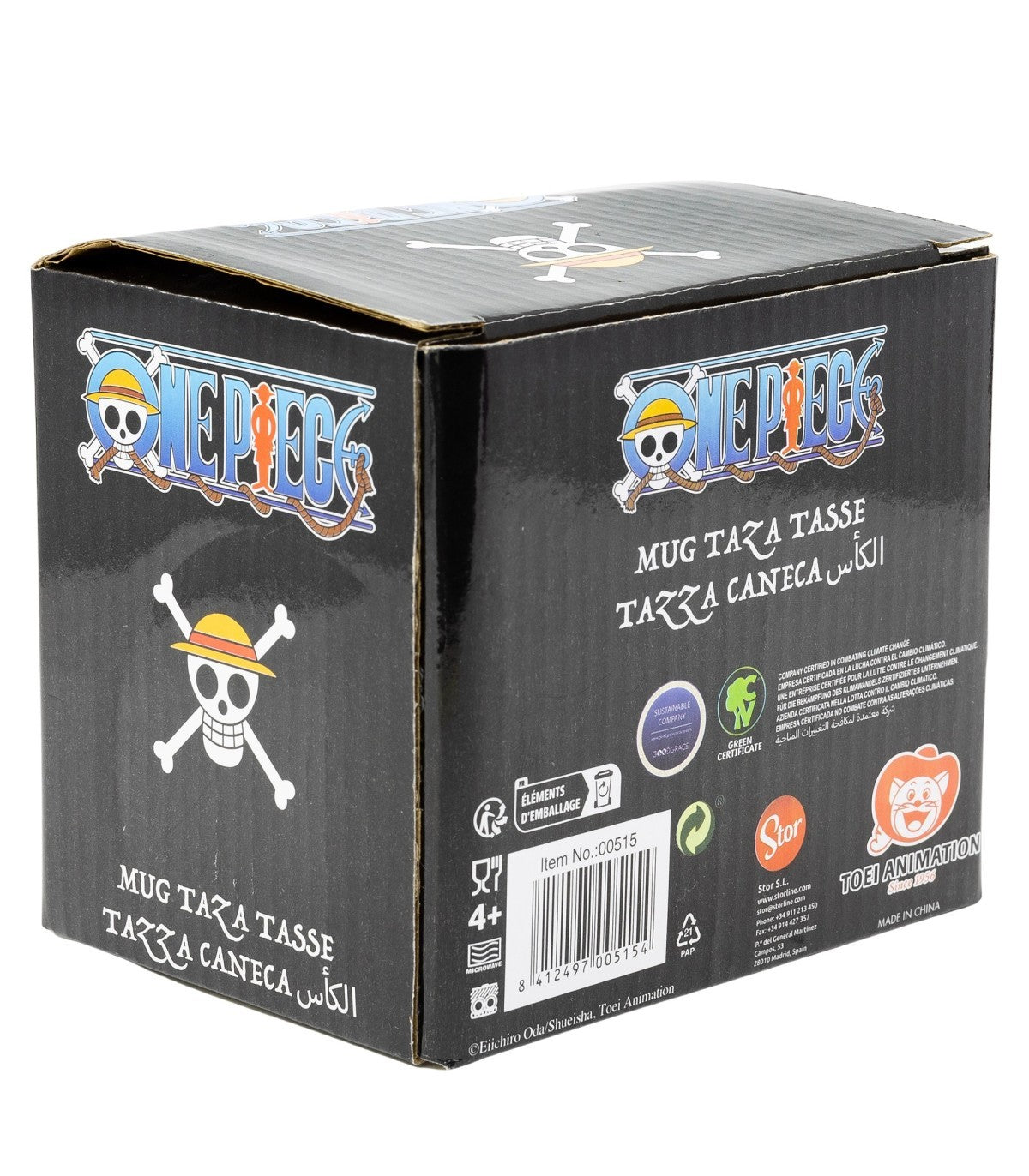 One Piece Becher 325 ml aus Keramik in Geschenkbox für Kaffee Tee und Kakao