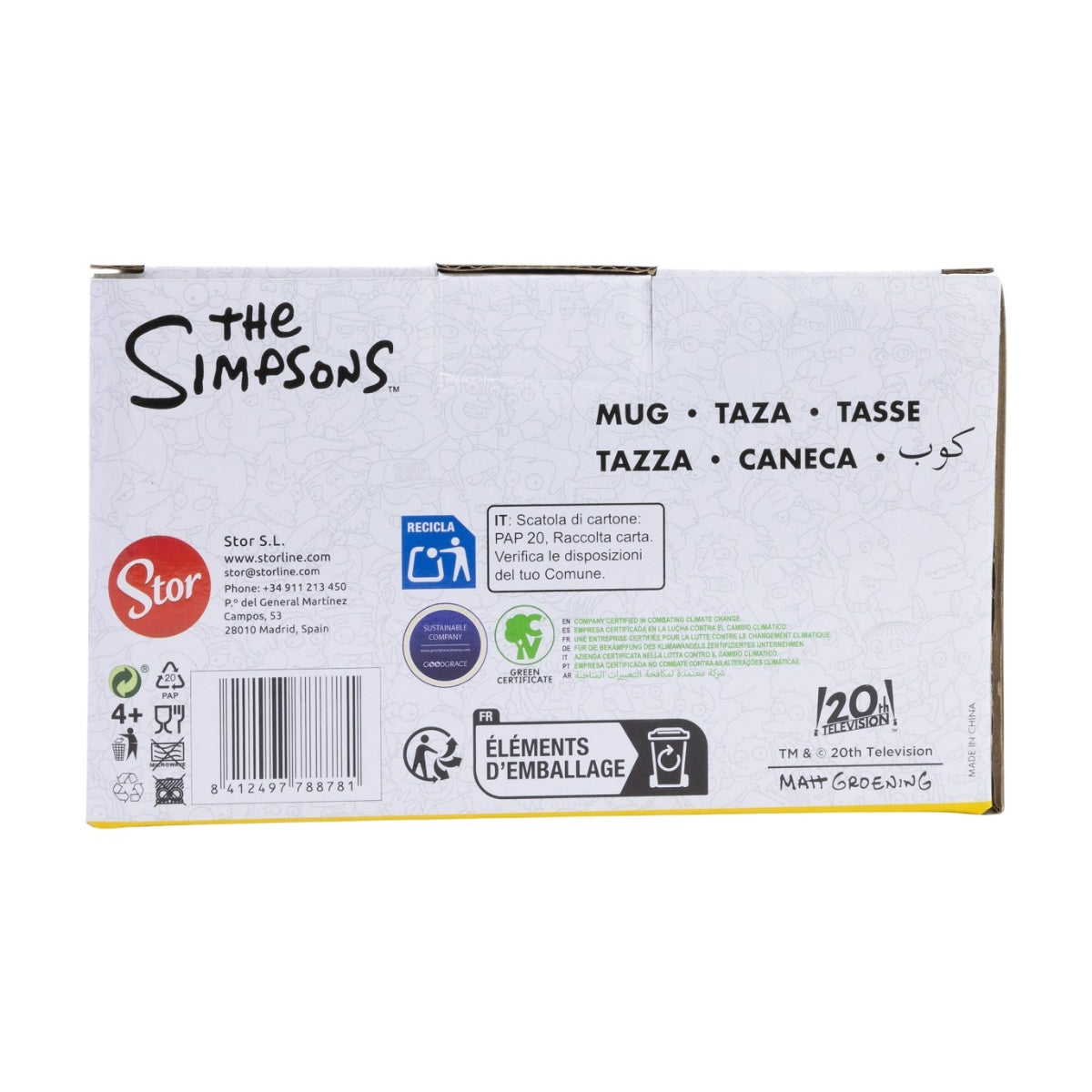 Simpsons Homer Keramikbecher 3D Design in Box Geschenkidee für Alltag und Freizeit