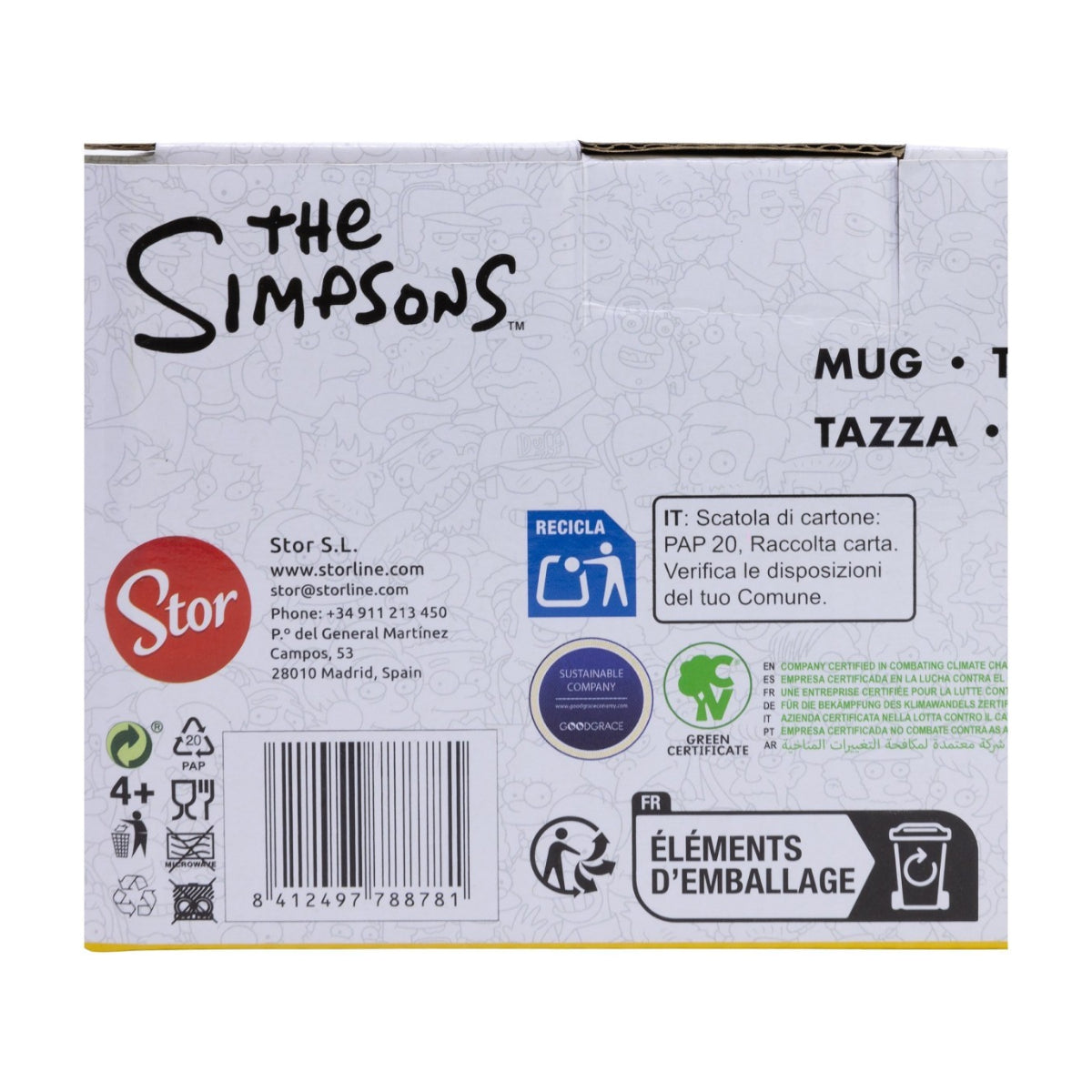 Simpsons Homer Keramikbecher 3D Design in Box Geschenkidee für Alltag und Freizeit
