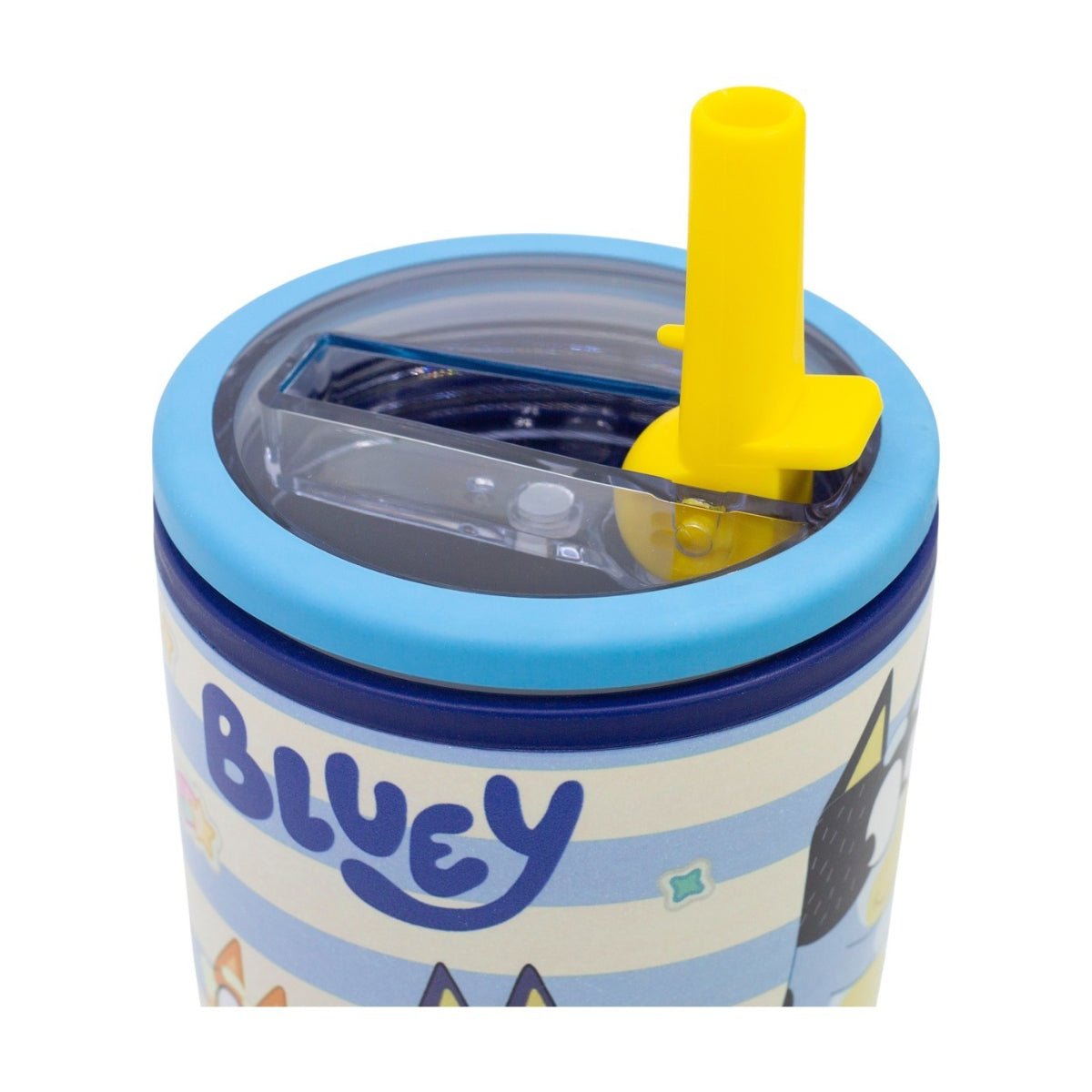 Bluey Thermobecher 640 ml Edelstahl doppelwandiger Trinkbecher mit Trinkhalm