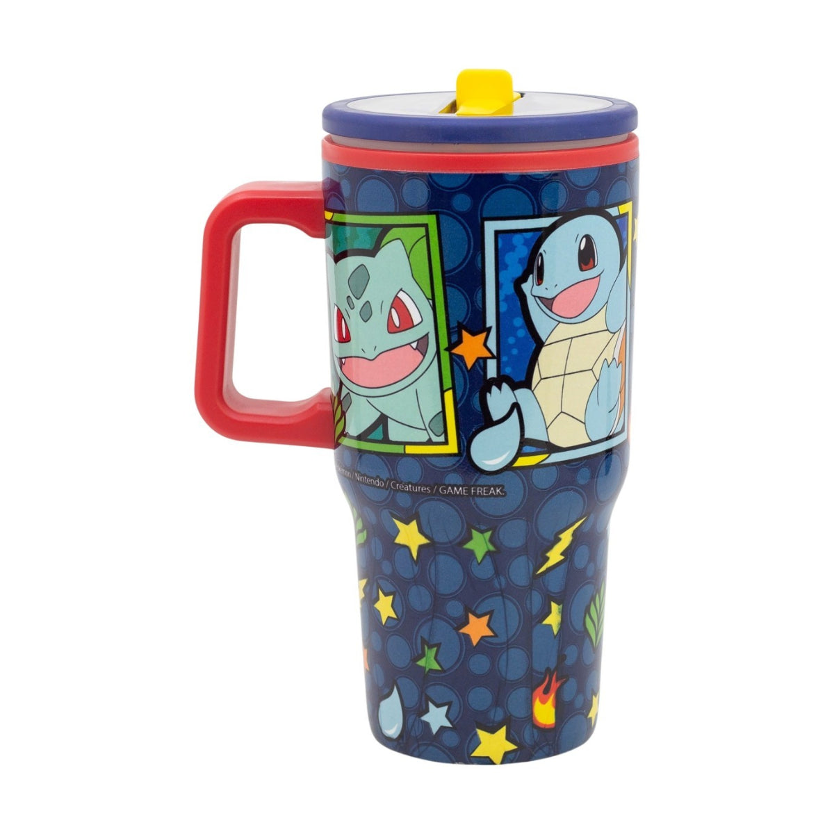 Pokemon Thermobecher 640 ml Edelstahl doppelwandiger Trinkbecher mit Trinkhalm