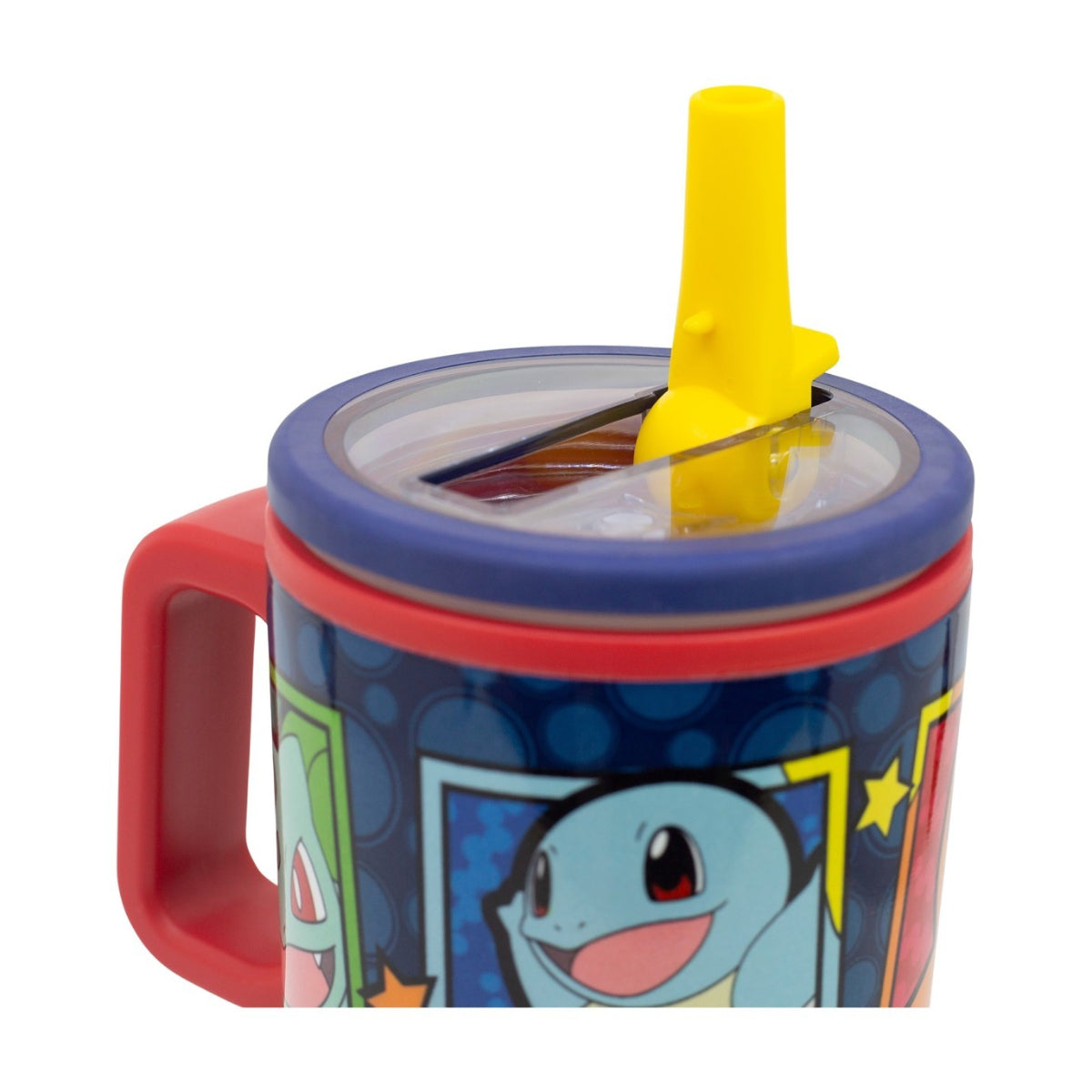 Pokemon Thermobecher 640 ml Edelstahl doppelwandiger Trinkbecher mit Trinkhalm