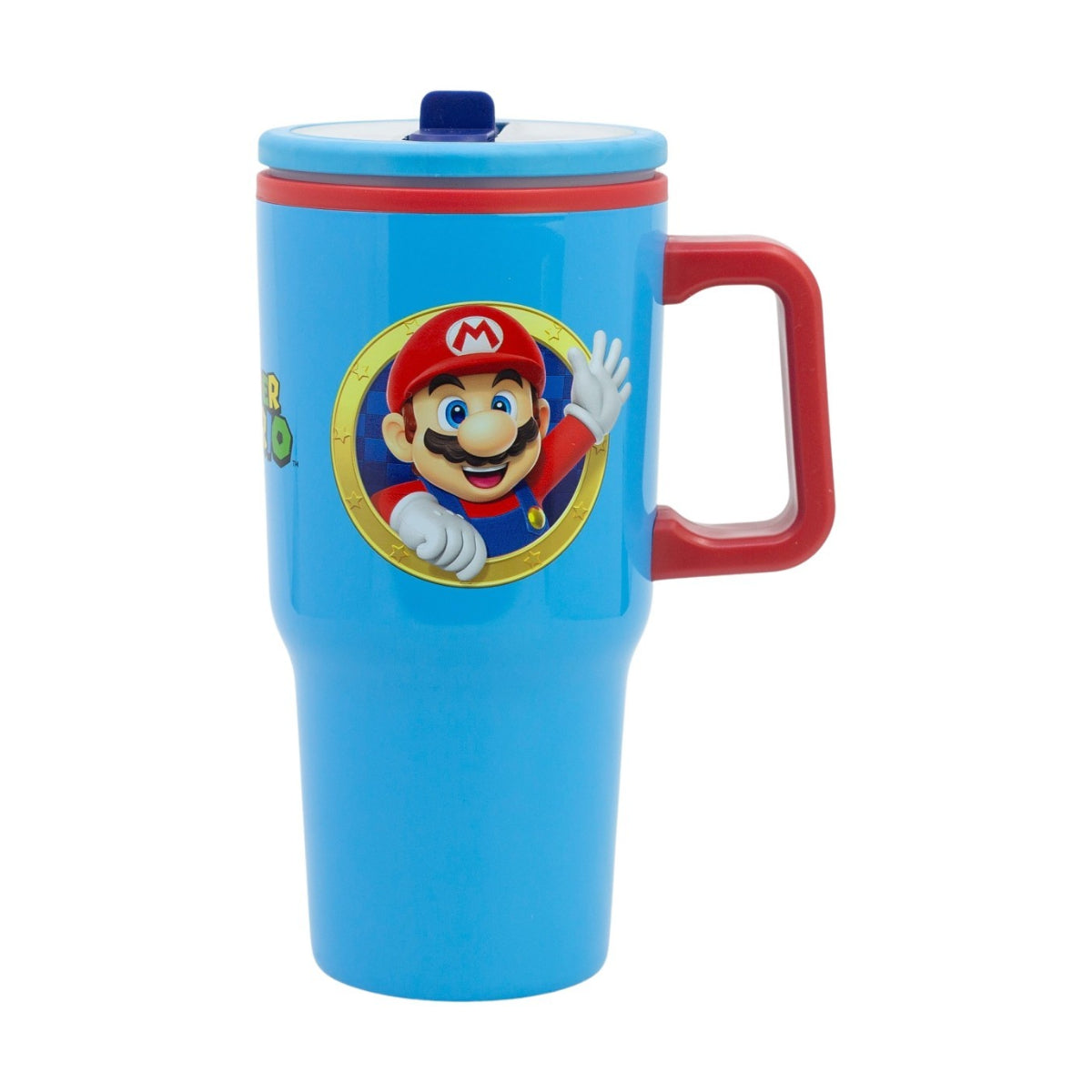 Super Mario Thermobecher 640 ml Edelstahl doppelwandiger Trinkbecher mit Trinkhalm