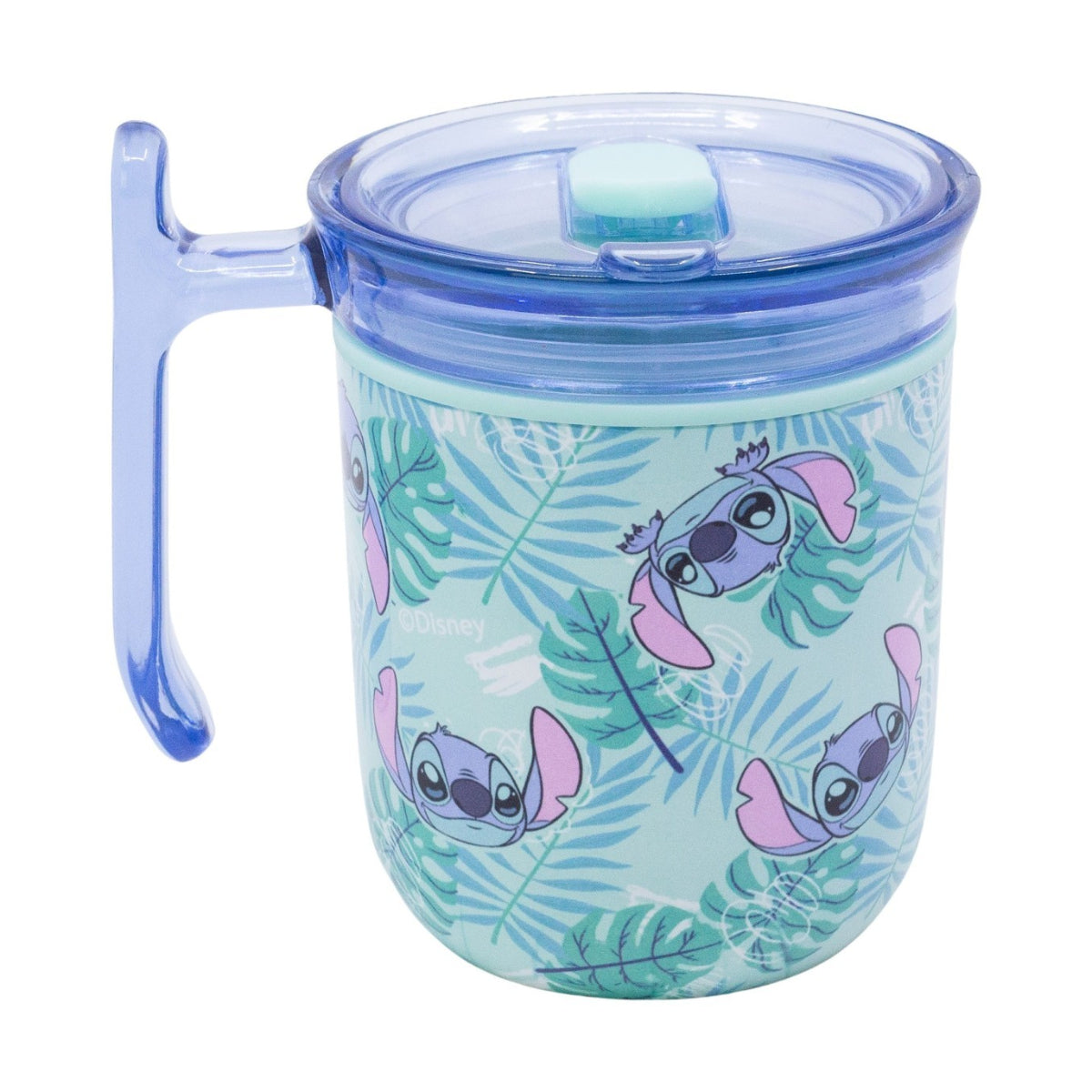 Disney Stitch Aloha Harmony Tasse 470 ml doppelwandig mit Deckel für unterwegs