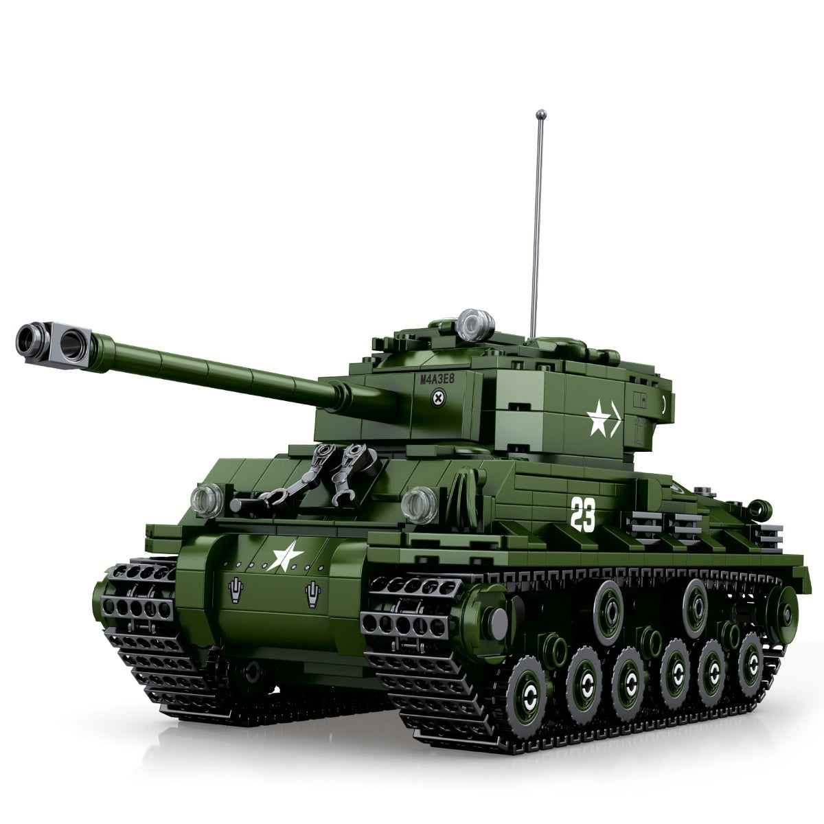 Reobrix World of Tanks Sherman Kettenfahrzeug 1:30 Klemmbaustein Set 836