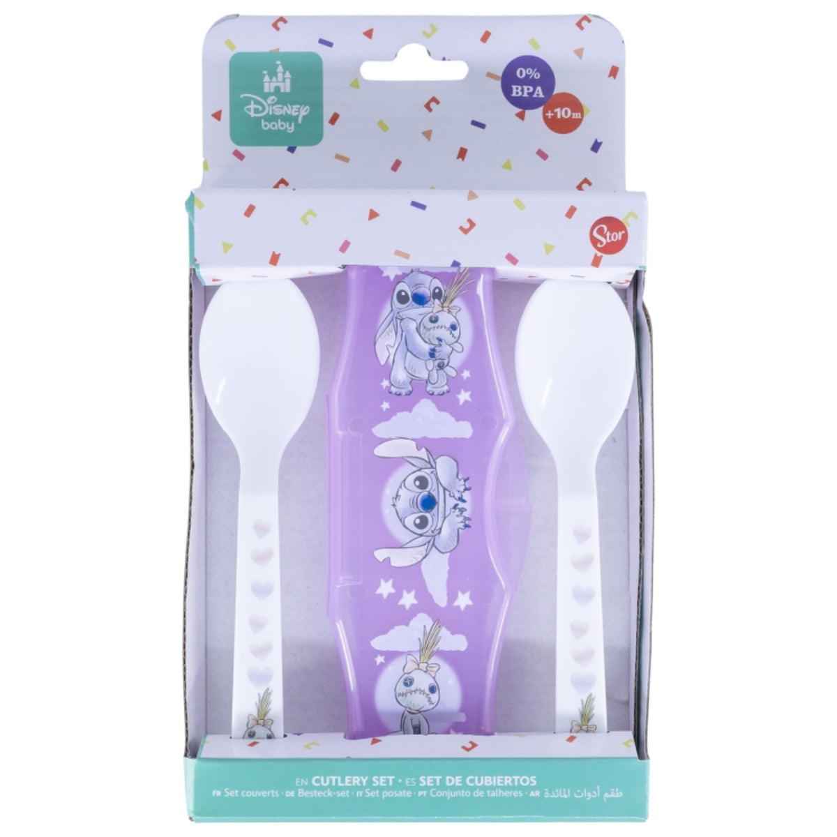 Disney Stitch Kinderlöffel Set 2-teilig – Reisebesteck mit Etui für Kleinkinder