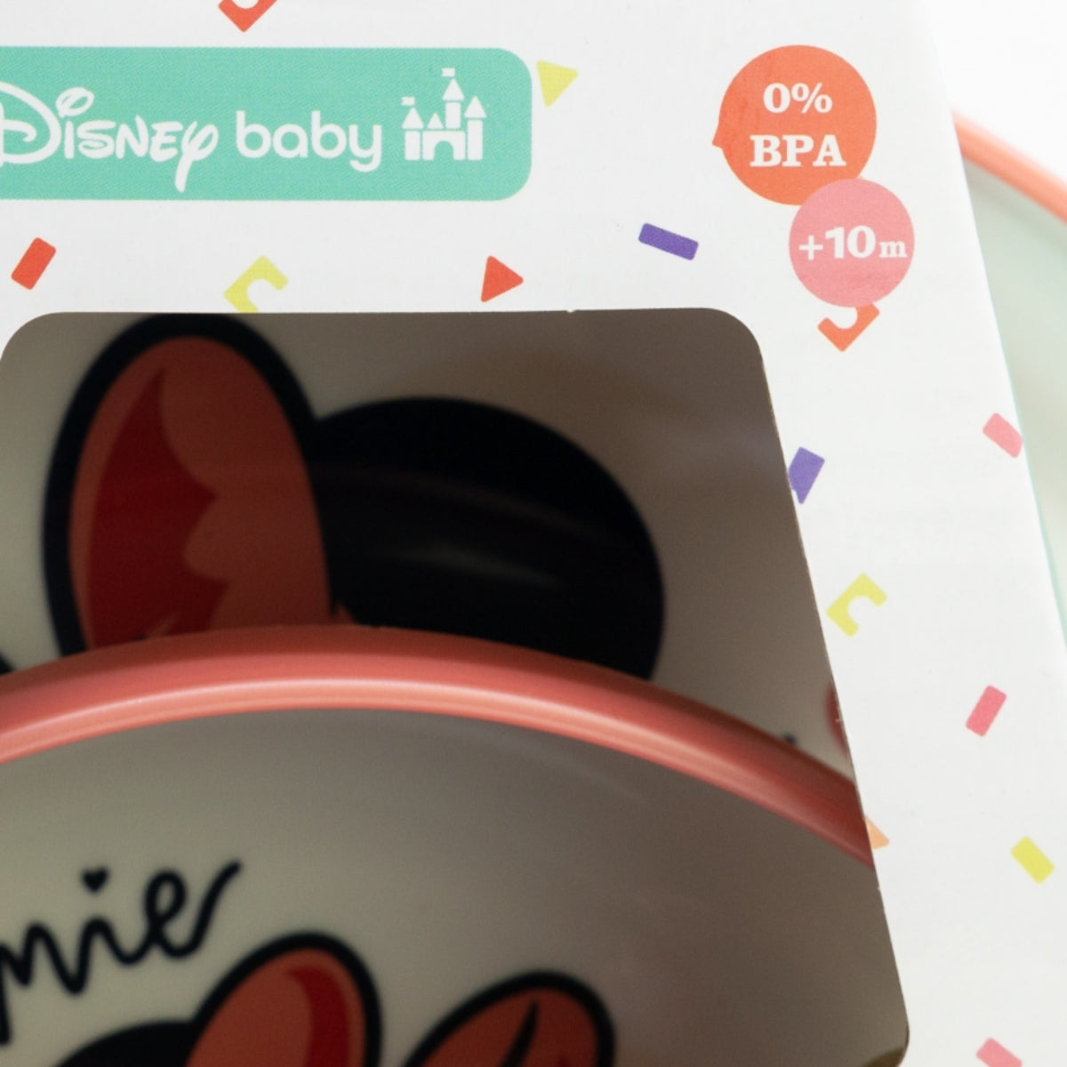 Disney Minnie Mouse Kindergeschirr Set 3-teilig – Rutschfestes Ess-Set mit Teller, Schüssel & Becher