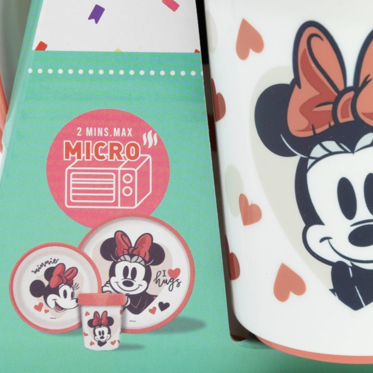 Disney Minnie Mouse Kindergeschirr Set 3-teilig – Rutschfestes Ess-Set mit Teller, Schüssel & Becher