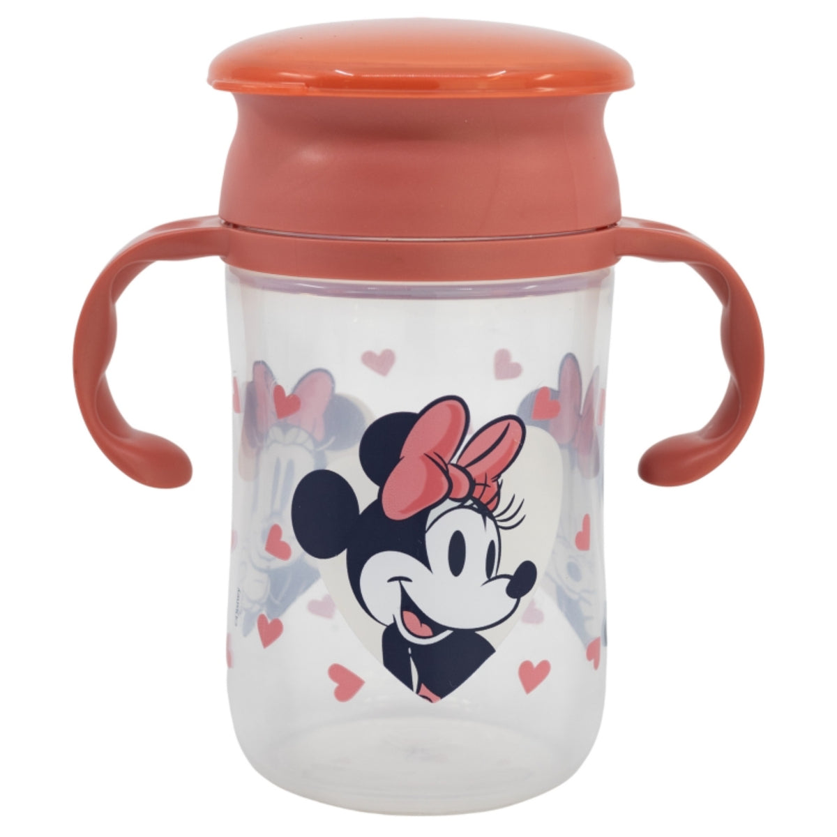 Disney Minnie Mouse Trinklernbecher 395 ml – 360° Becher mit Griffen und Deckel