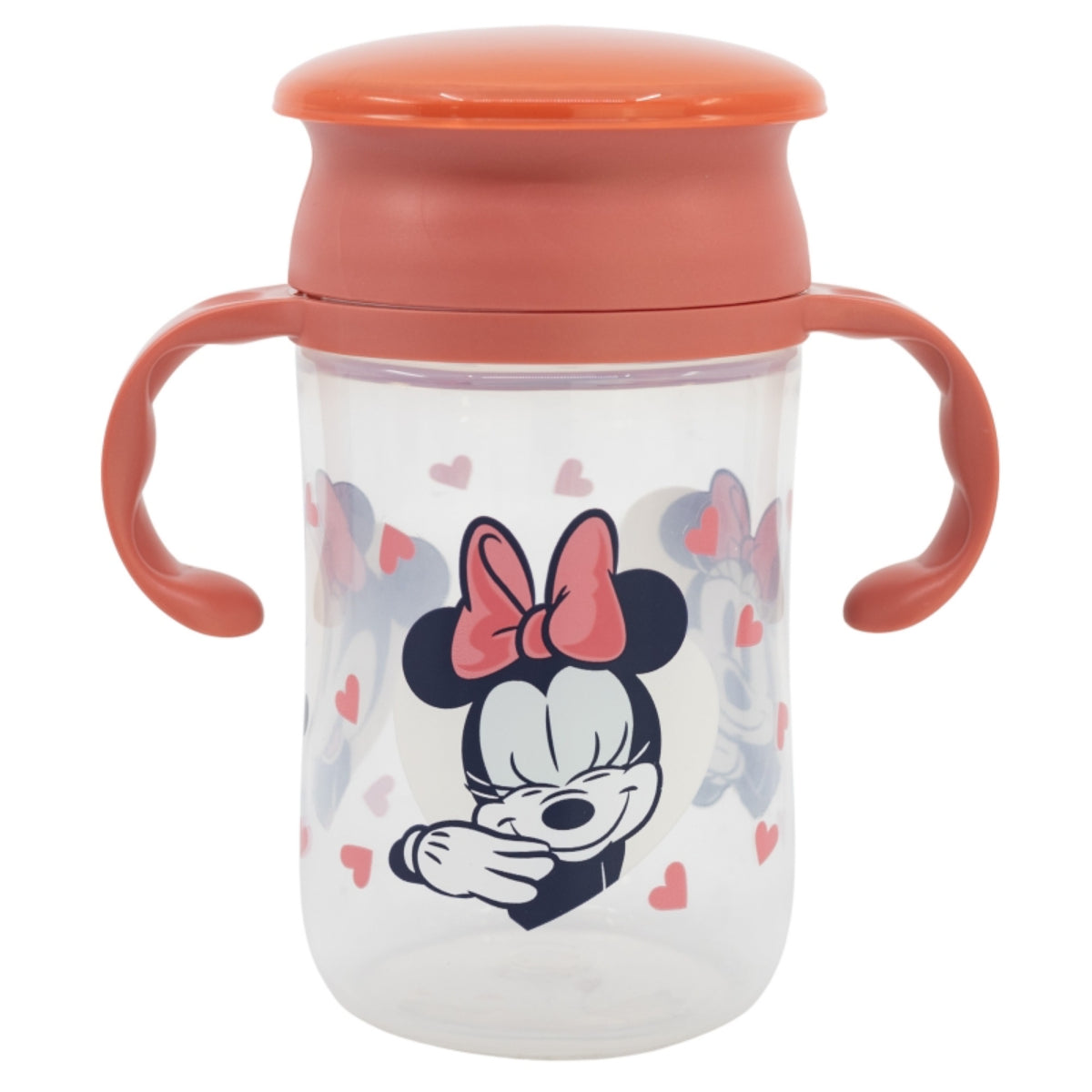 Disney Minnie Mouse Trinklernbecher 395 ml – 360° Becher mit Griffen und Deckel