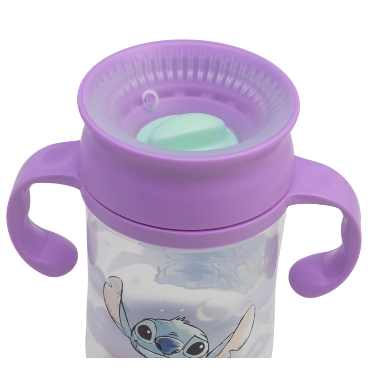 Disney Stitch Trinklernbecher 395 ml – 360° Becher mit Griffen und Deckel