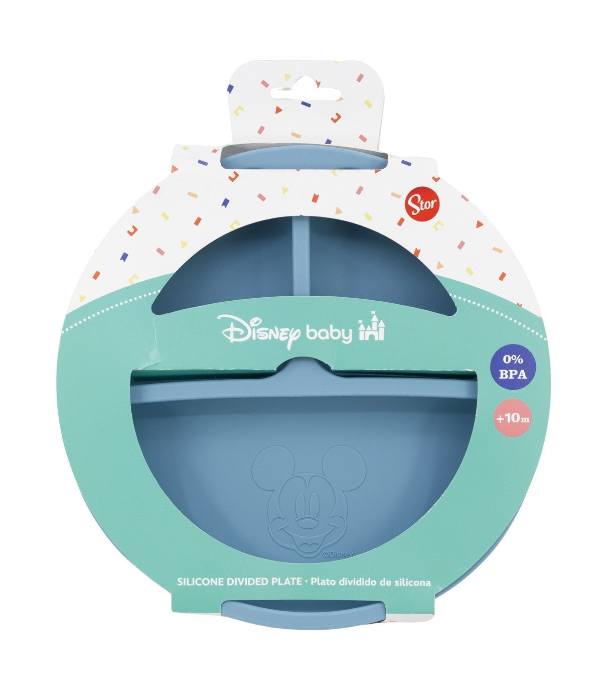 Disney Mickey Mouse Kinder Essteller mit 3 Bereichen für Alltag und Hochstuhl
