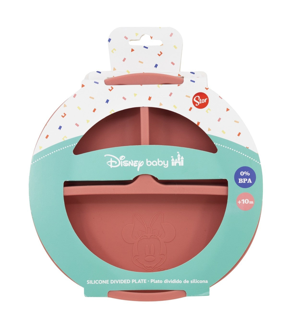 Disney Minnie Mouse Kinder Essteller mit 3 Bereichen für Alltag und Hochstuhl