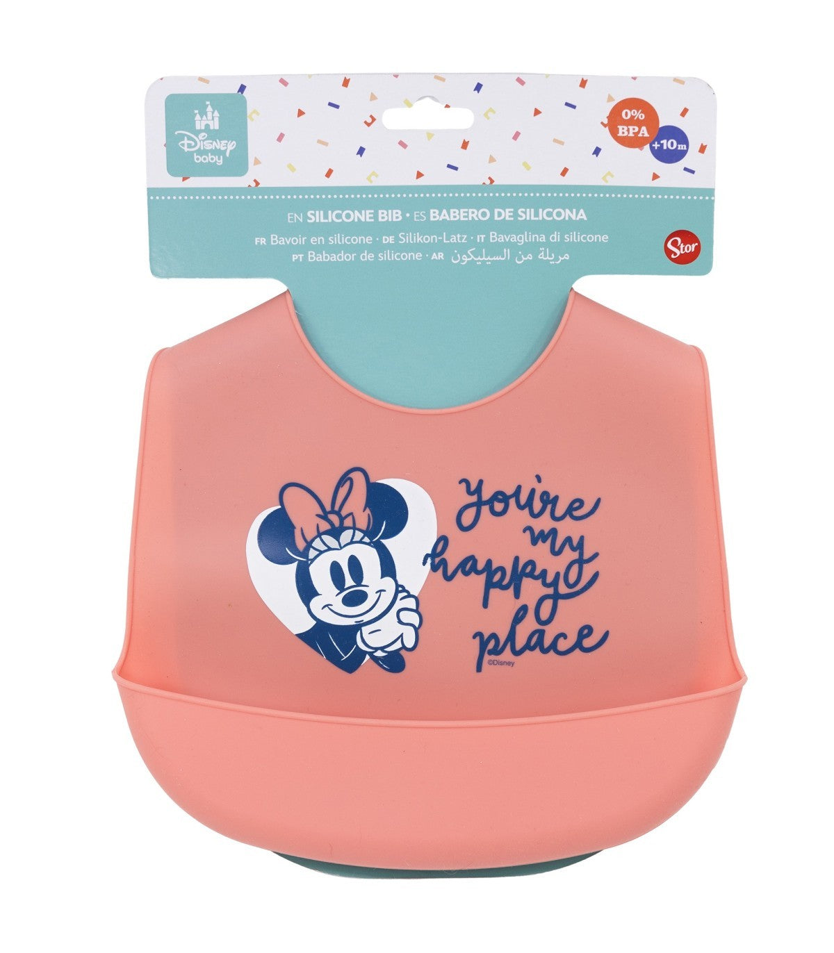 Disney Minnie Mouse Kleinkind Lätzchen Silikon Essschutz Full of Smiles