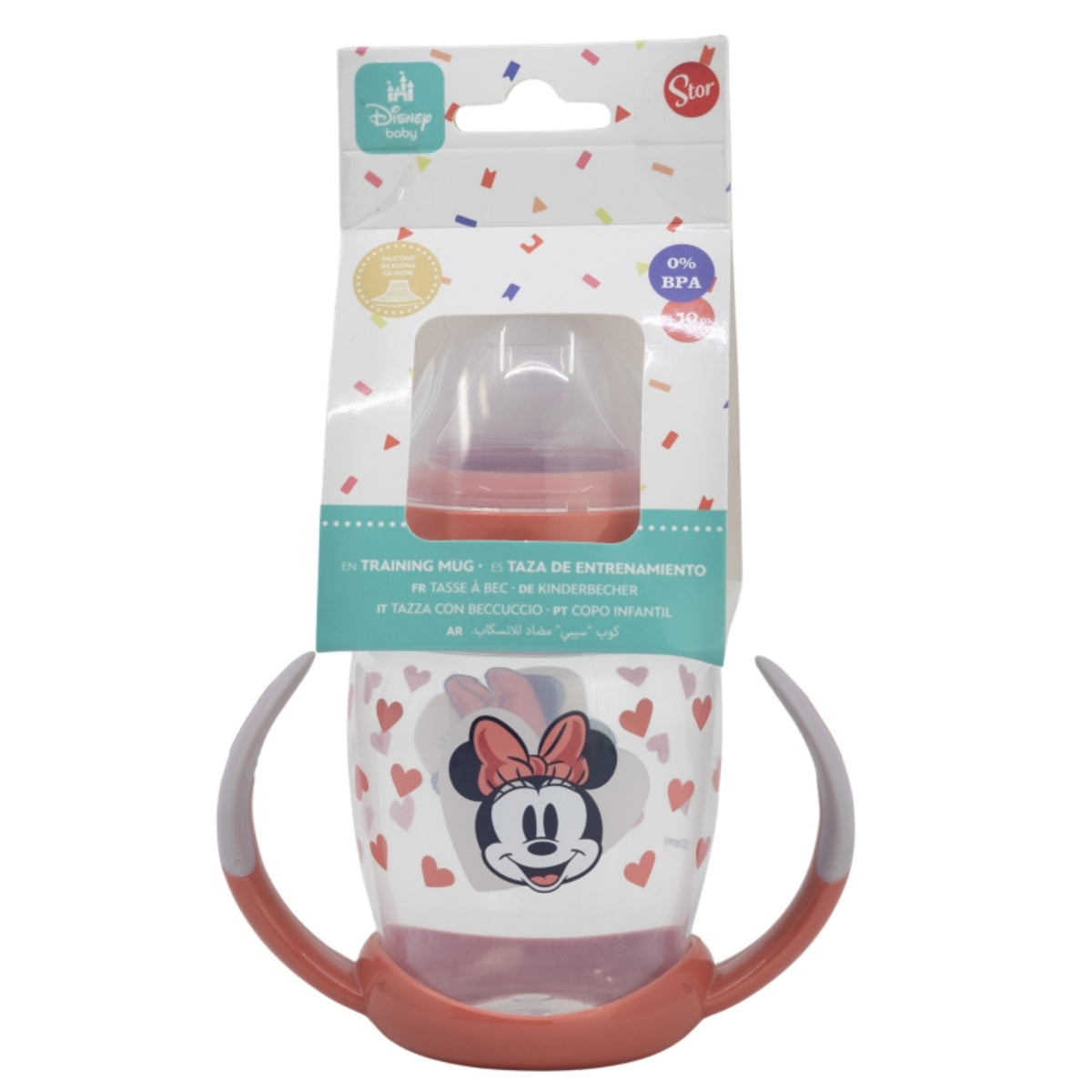 Disney Minnie Mouse Trinklernbecher 270 ml – Kinderbecher mit weichem Silikonaufsatz