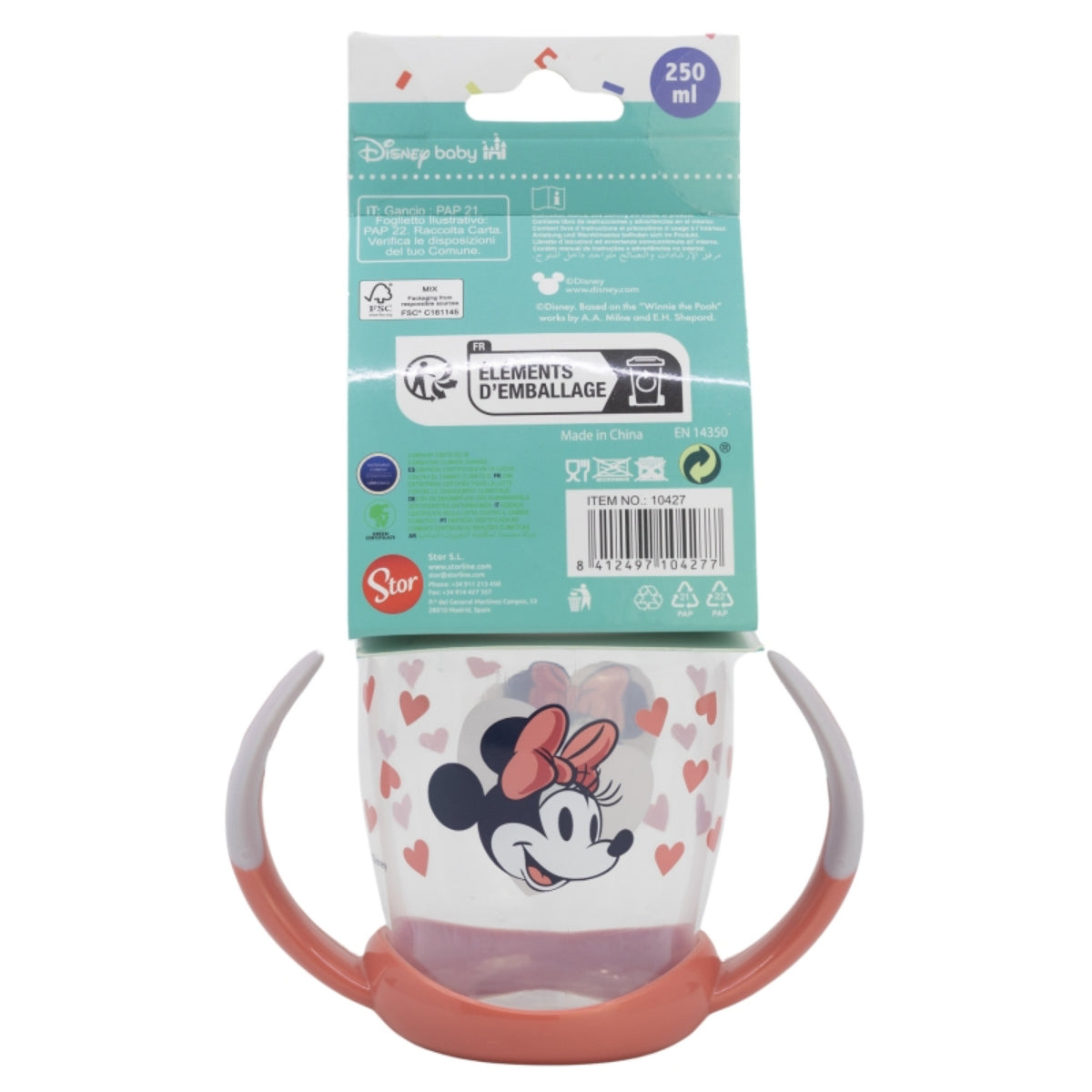Disney Minnie Mouse Trinklernbecher 270 ml – Kinderbecher mit weichem Silikonaufsatz