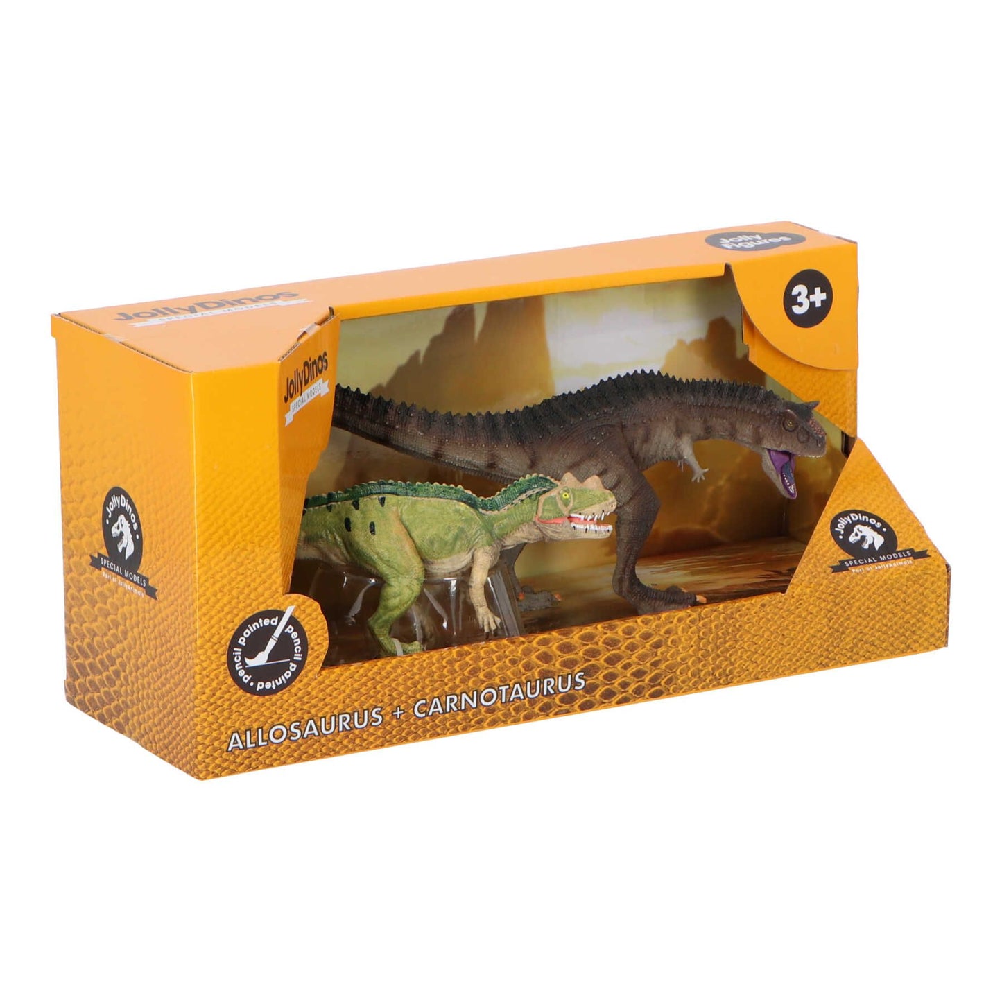 Jollity 2-Pack Carnotaurus Detailreiche Dinosaurier für kreative Spielwelten