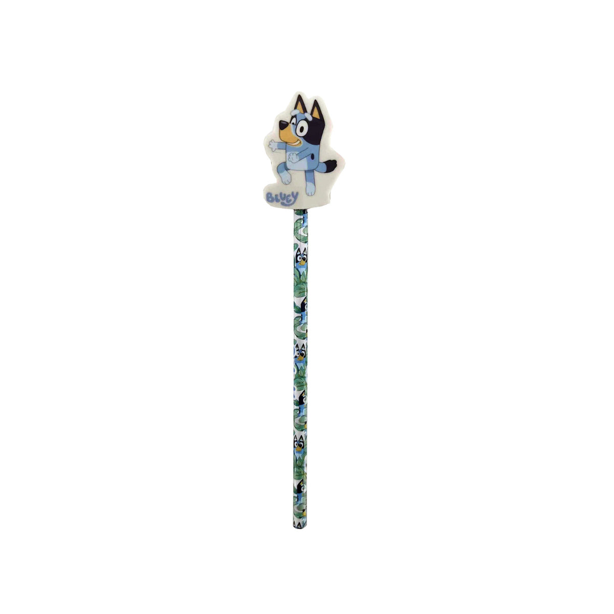 Bluey Kinder Bleistift Blau Schreibwaren Stift mit verziertem Radiergummi