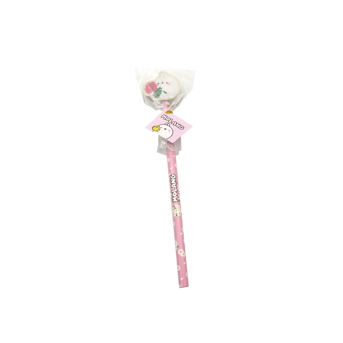 Molang Blossom 1 Stück Bleistift mit Radiergummi Schreibstift Schule 21 cm