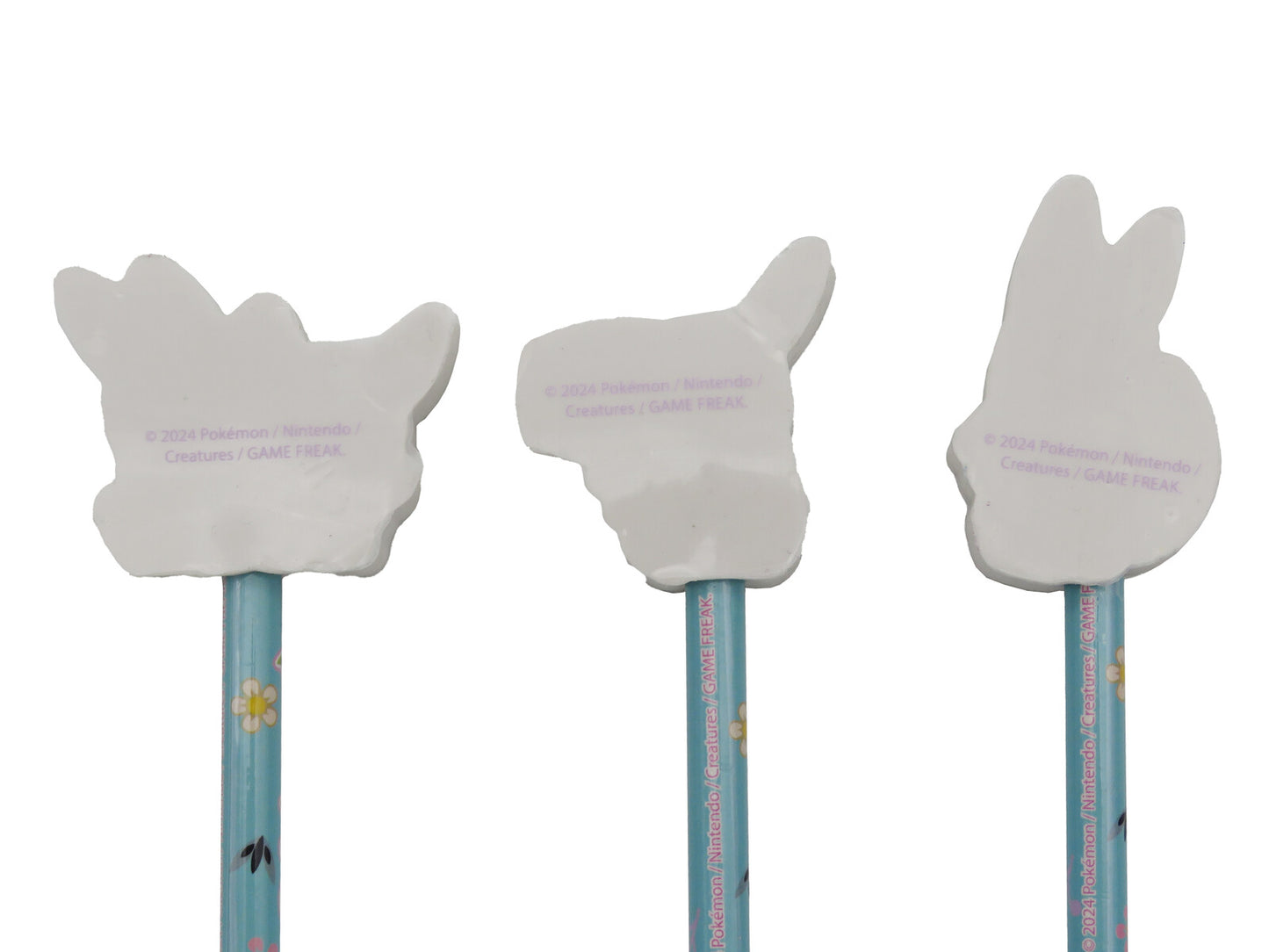Pokémon Bleistift Set 3 teilig mit dekorativem Radiergummi Schulzubehör