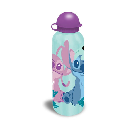 Lilo & Stitch Kinder Wasserflasche 500 ml – Aluminium Flasche für Sport & Freizeit, Schule - Türkis