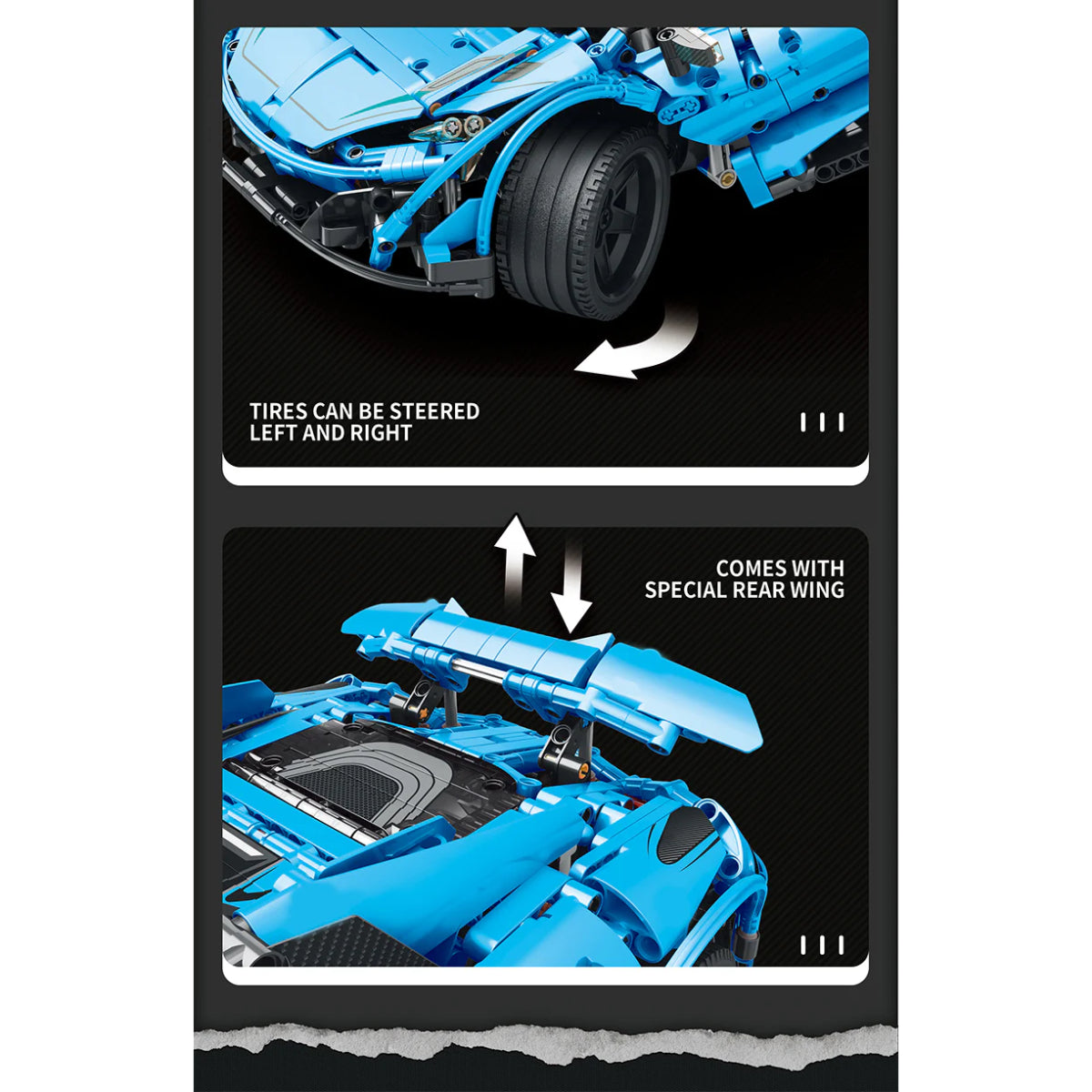 Reobrix 11003-D Sportwagen Cabrio Klemmbaustein Modell RC 1886 Teile ab 14