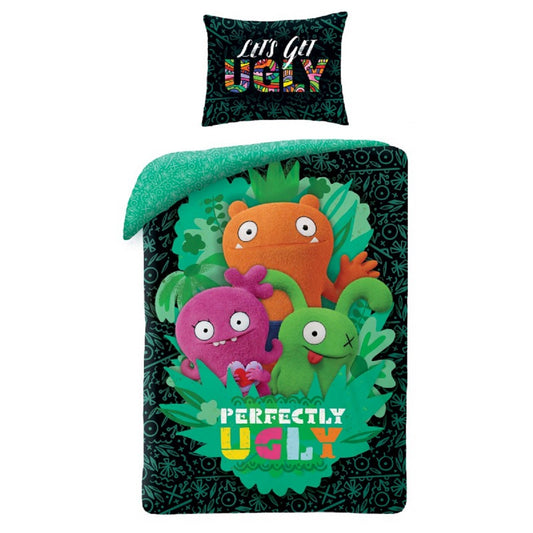 Ugly Dolls Bettwäsche Set aus Baumwolle Bettdeckenbezug 140 × 200 cm mit 70 × 90 cm Kissenbezug